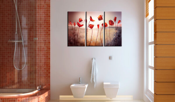 Leinwandbild - Bright red poppies – Bild 2