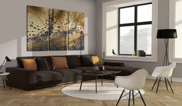 Leinwandbild - Dandelions im Tau – Bild 2