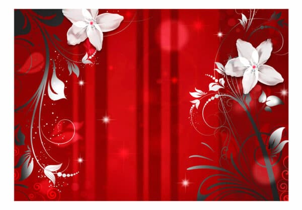 Fototapete - Flowering scarlet – Bild 2