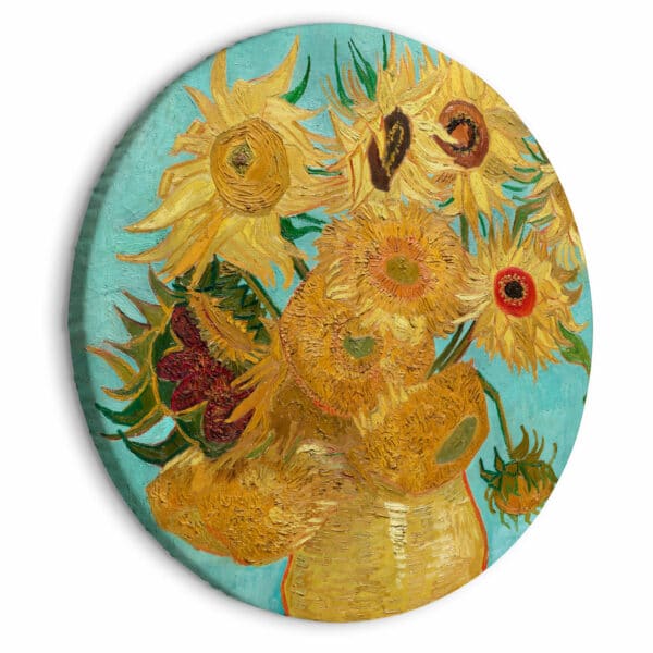 Rundes Bild - Vase with Twelve Sunflowers  (Vincent van Gogh)