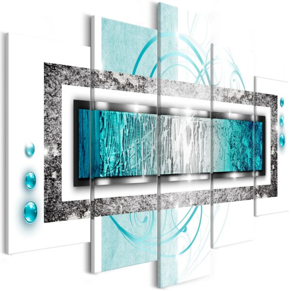 Leinwandbild - Turquoise blizzard (5 Parts) Wide