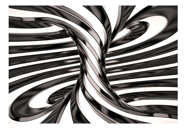 Fototapete - Black and white swirl – Bild 2