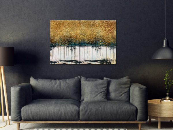 Leinwandbild - Gilded Nature (1 Part) Wide – Bild 2