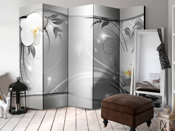 Paravent - Silver Abstract II [Room Dividers] – Bild 2