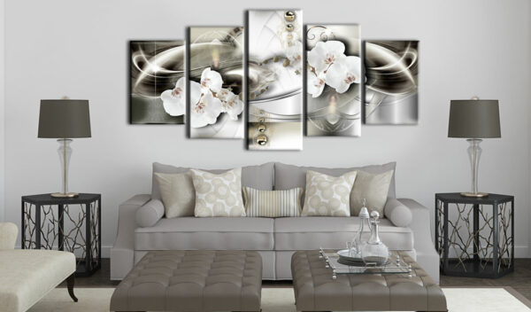Leinwandbild - Orchids among the waves of gold – Bild 2