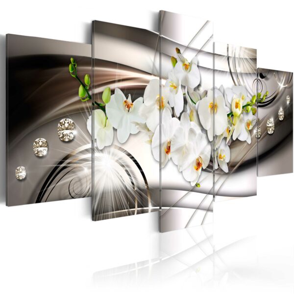 Leinwandbild -  Orchid with Diamonds