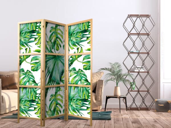 Japanischer Paravent - Monstera and Palm Leaves I – Bild 2