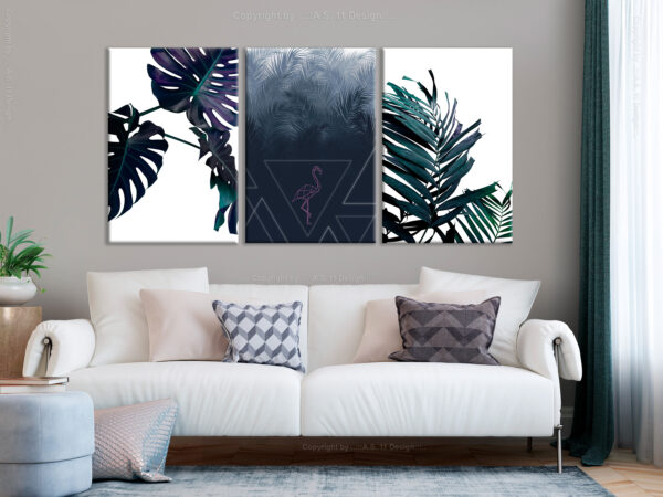 Leinwandbild - Cool Leaves (3 Parts) – Bild 2