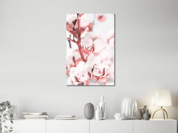 Leinwandbild - Blooming Cotton (1 Part) Vertical – Bild 2