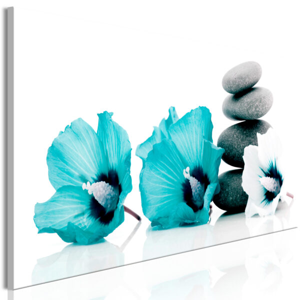 Leinwandbild - Calm Mallow (1 Part) Narrow Turquoise