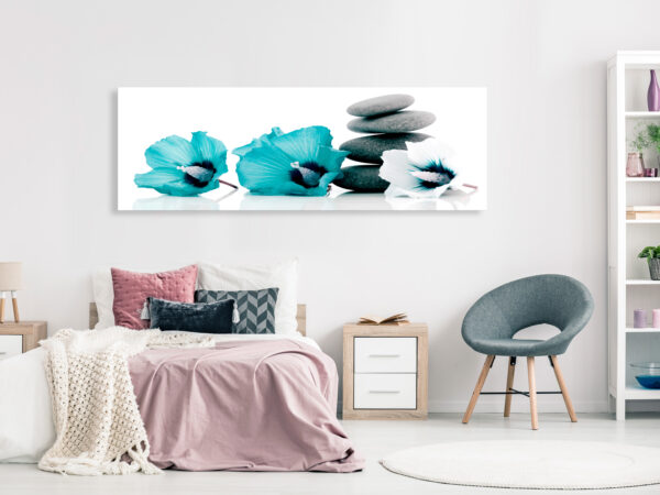 Leinwandbild - Calm Mallow (1 Part) Narrow Turquoise – Bild 2