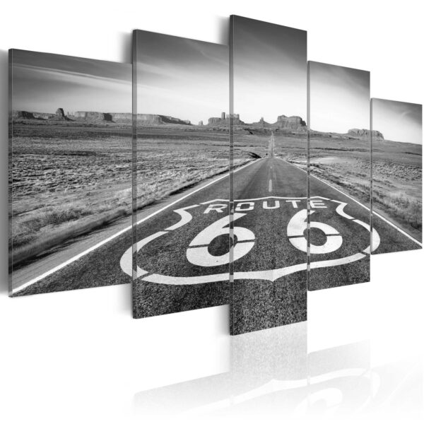 Leinwandbild - Route 66 - black and white