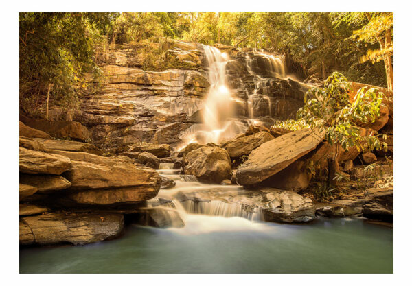 Fototapete - Sunny Waterfall – Bild 2