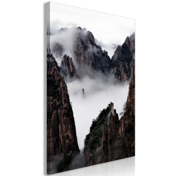 Leinwandbild - Fog Over Huang Shan (1 Part) Vertical
