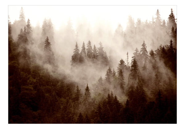 Fototapete - Mountain Forest (Sepia) – Bild 2