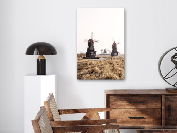 Leinwandbild - Wooden Windmill (1 Part) Vertical – Bild 2