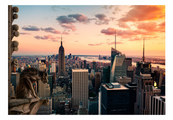 Fototapete - New York: The skyscrapers and sunset – Bild 2