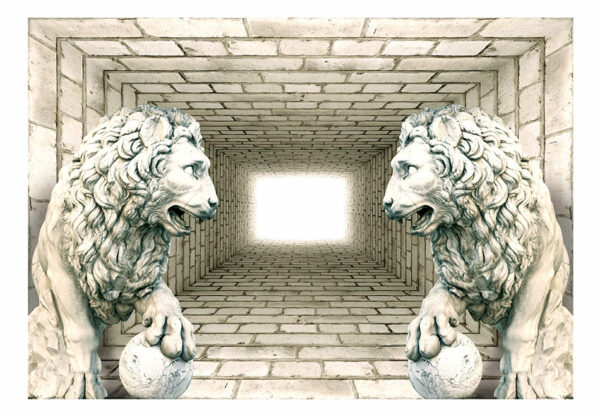 Fototapete - Chamber of lions – Bild 2