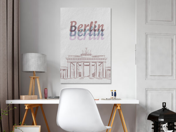 Leinwandbild - Berlin in Watercolours (1 Part) Vertical – Bild 2