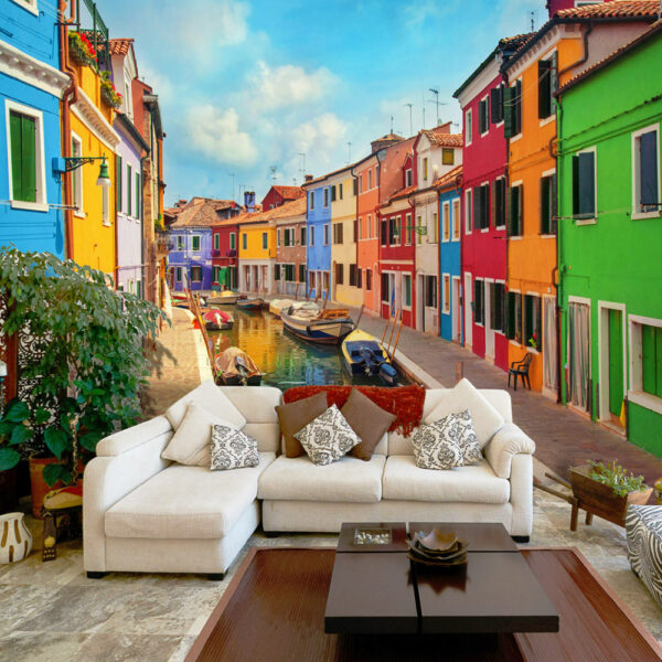 Fototapete -  Colorful Canal in Burano