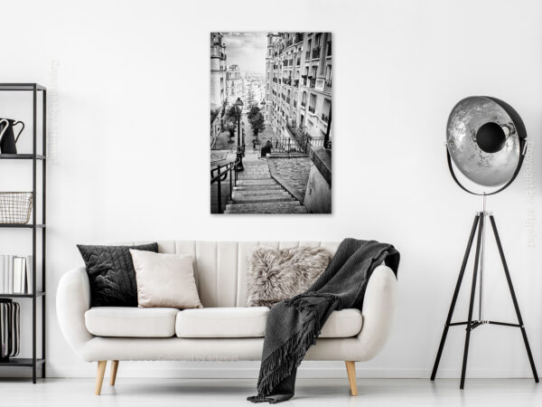 Leinwandbild - Parisian Suburb (1-częściowy) Vertical – Bild 2