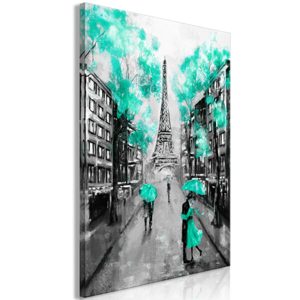 Leinwandbild - Paris Rendez-Vous (1 Part) Vertical Green