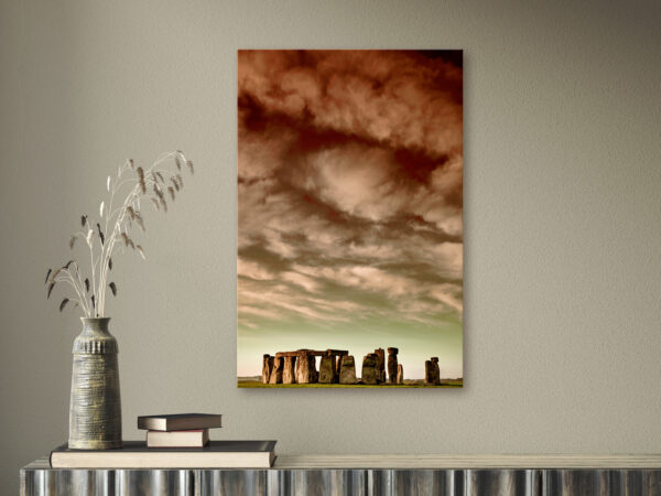 Leinwandbild - Clouds Over Stonehenge (1 Part) Vertical – Bild 2