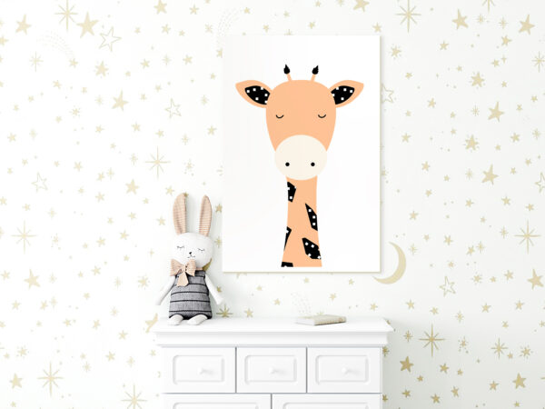 Leinwandbild - Funny Giraffe (1 Part) Vertical – Bild 2