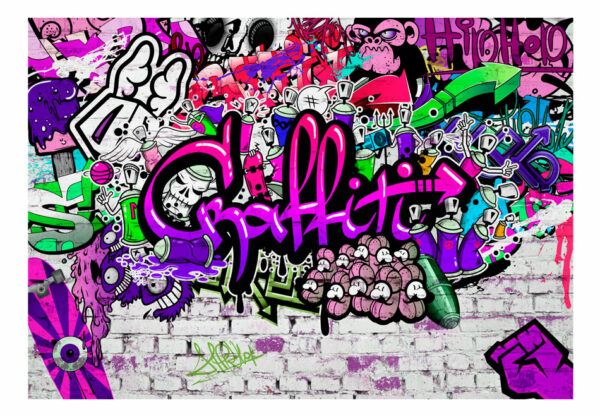 Fototapete -  Purple Graffiti – Bild 2