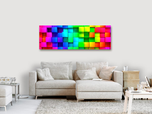 Leinwandbild - Colourful Cubes (1 Part) Narrow – Bild 2