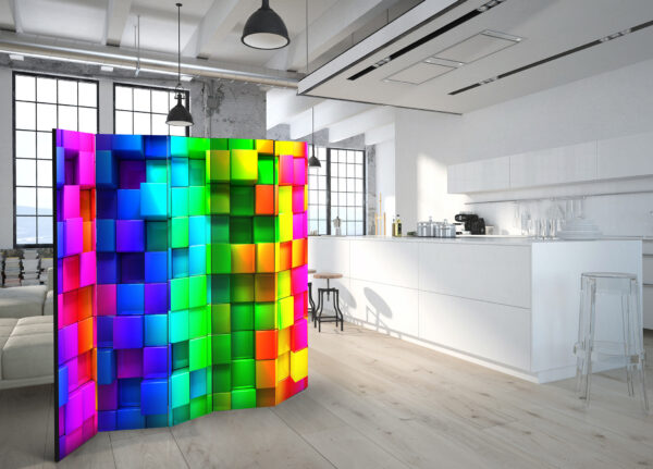 Paravent - Colourful Cubes II [Room Dividers] – Bild 2