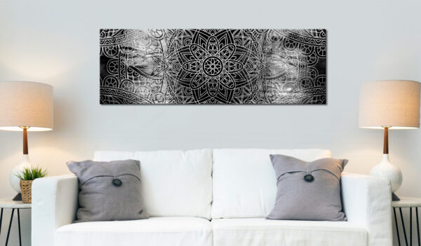 Leinwandbild - Mandala: Grey Depths – Bild 2