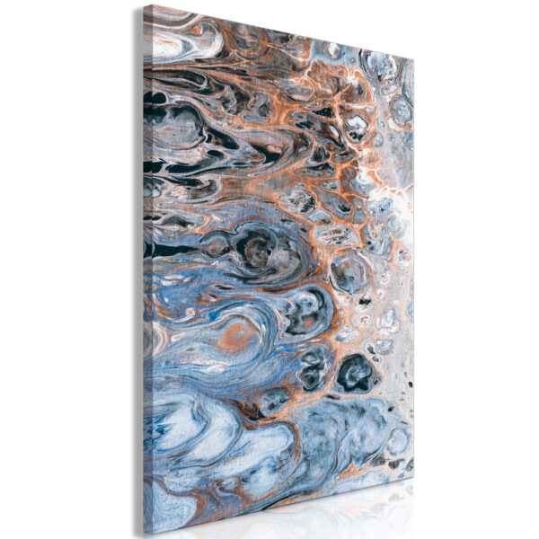 Leinwandbild - Sienna Blue Marble (1 Part) Vertical