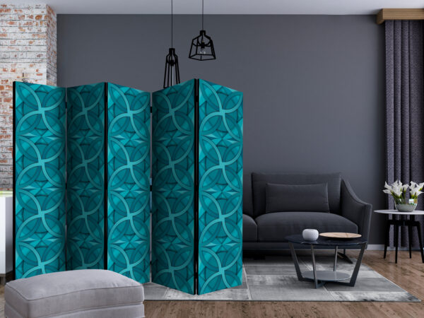 Paravent - Geometric Turquoise II [Room Dividers] – Bild 2