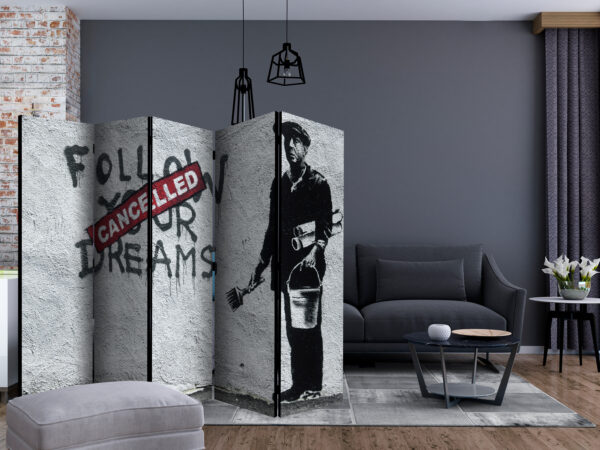 Paravent - Dreams Cancelled (Banksy) II [Room Dividers] – Bild 2