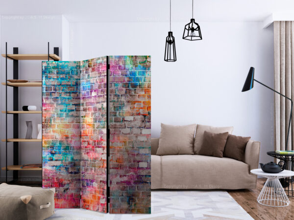 Paravent - Colourful Brick [Room Dividers] – Bild 2