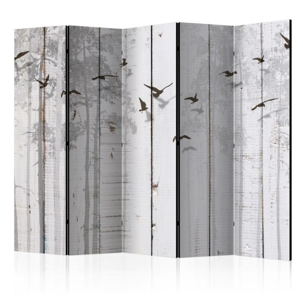 Paravent - Birds on Boards II [Room Dividers]
