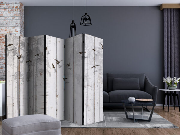 Paravent - Birds on Boards II [Room Dividers] – Bild 2