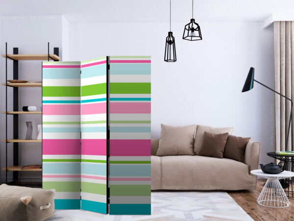 Paravent - Bright stripes [Room Dividers] – Bild 2