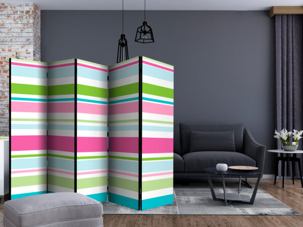 Paravent - Bright stripes II [Room Dividers] – Bild 2