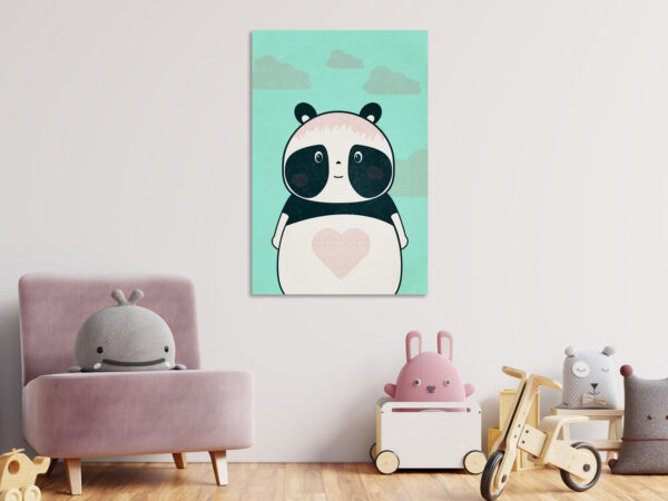 Leinwandbild - Careful Panda (1 Part) Vertical – Bild 2