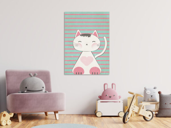 Leinwandbild - Striped Kitten (1 Part) Vertical – Bild 2