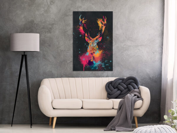 Leinwandbild - Spectacular Deer (1 Part) Vertical – Bild 2