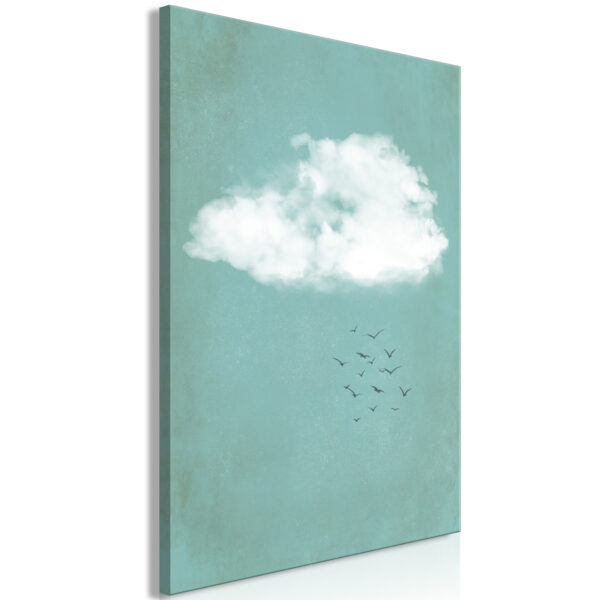 Leinwandbild - Cumulus and Birds (1 Part) Vertical