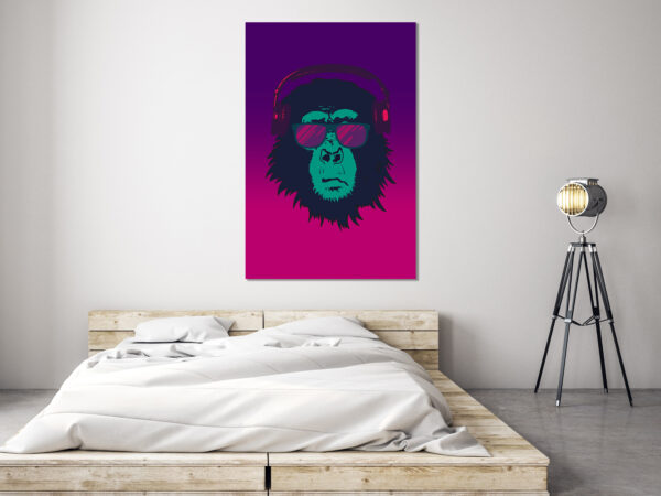 Leinwandbild - Gansta Chimp (1 Part) Vertical – Bild 2