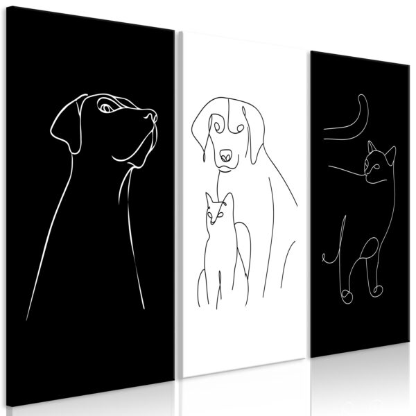 Leinwandbild - Domestic Animals (3 Parts)