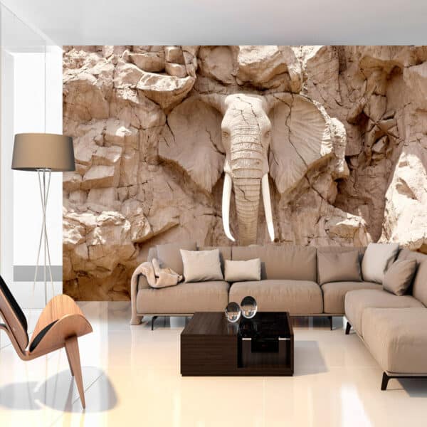 Fototapete - Elephant Carving (South Africa)