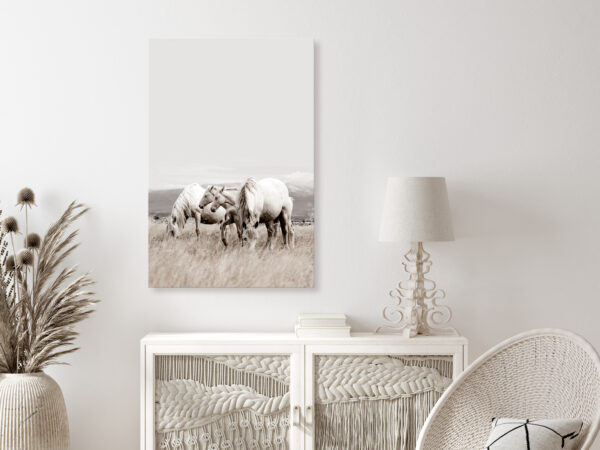 Leinwandbild - White Horses (1 Part) Vertical – Bild 2