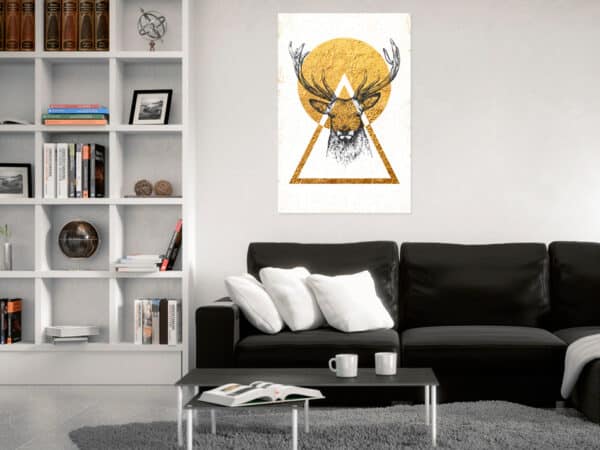 Leinwandbild - Mein Haus: Goldener Hirsch – Bild 2