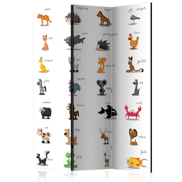 Paravent - Learning by playing (animals) [Room Dividers]